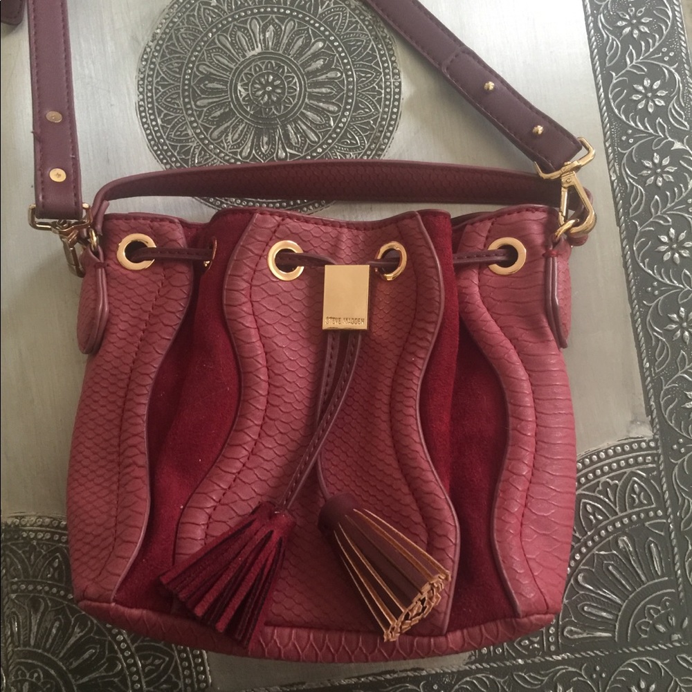 Steve Madden Burgundy Satchel